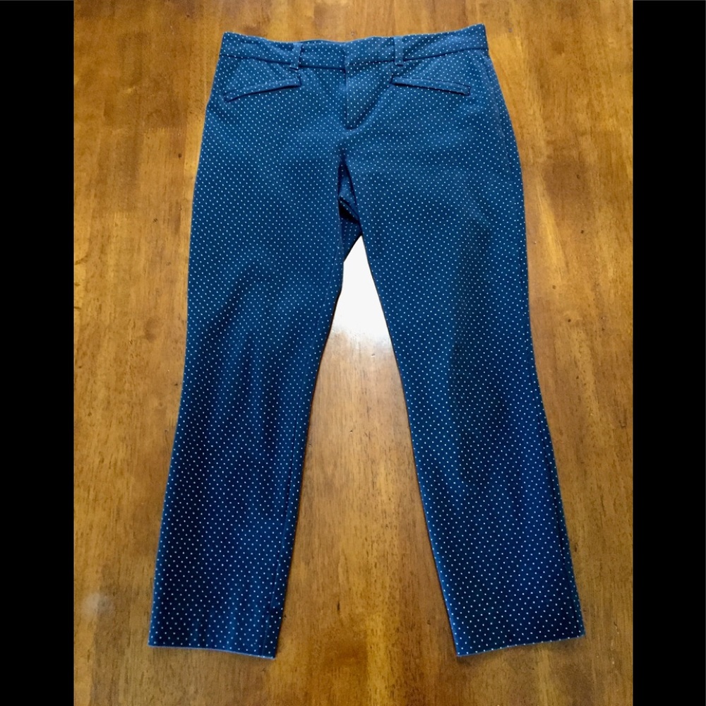 EUC GAP Navy Blue Polka Dot Cropped Pants